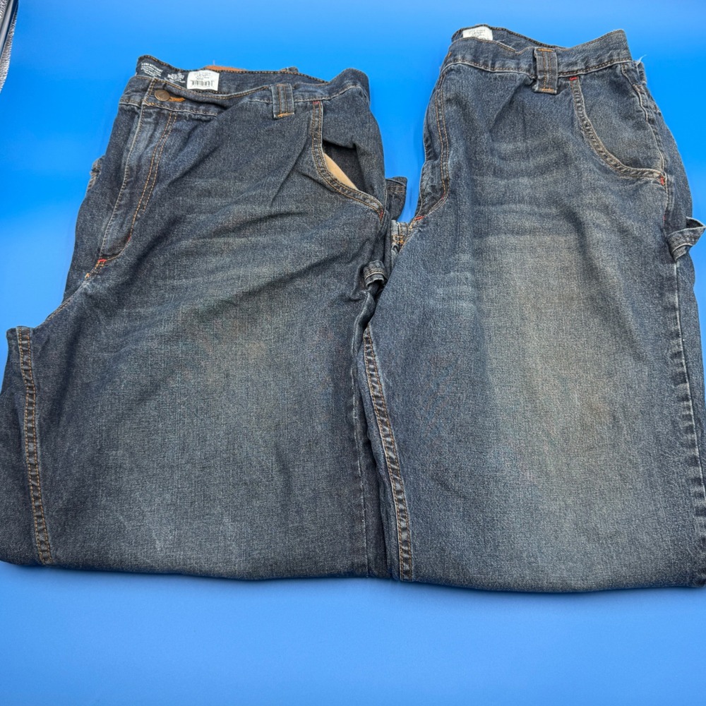 2 Pair - LAPCO FR Flame Resistant Carpenter Jeans Men Workwear Size 42x32
